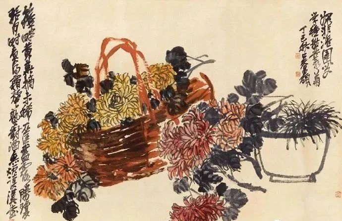 吴昌硕|一起来看看大师吴昌硕笔下的“秋容图”，真美