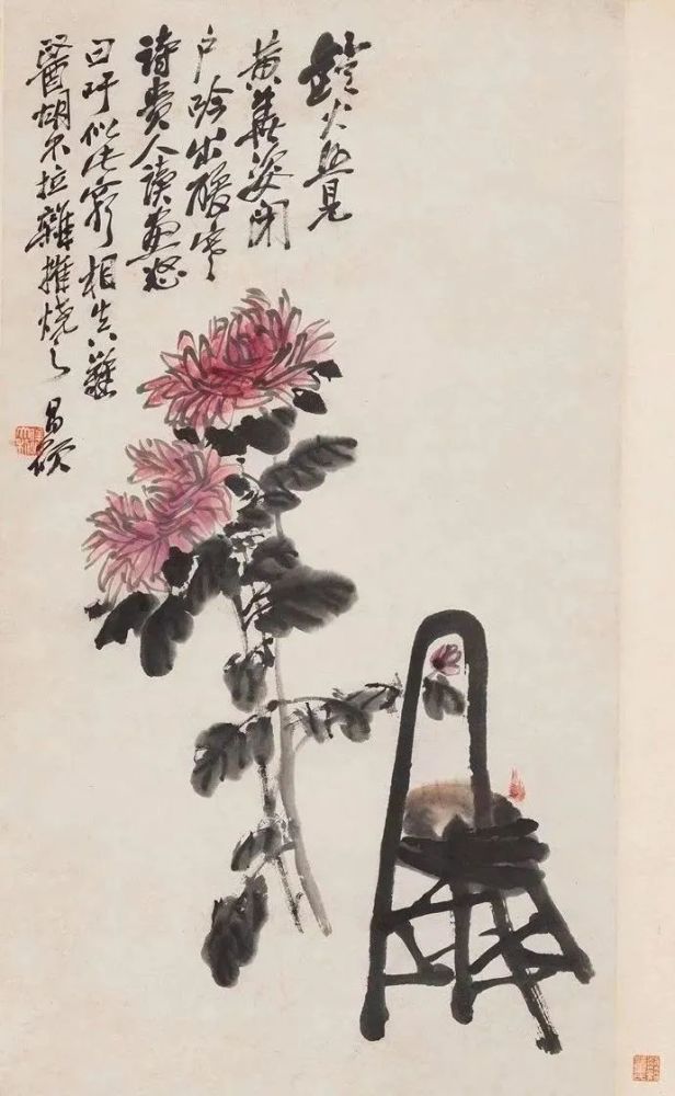 吴昌硕|一起来看看大师吴昌硕笔下的“秋容图”，真美