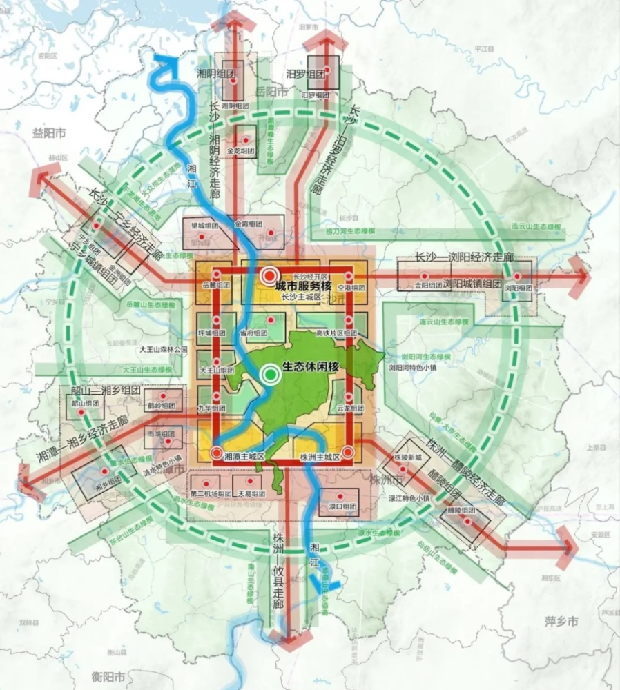 争国家中心城市超越武汉长株潭一体化2025规划重磅发布