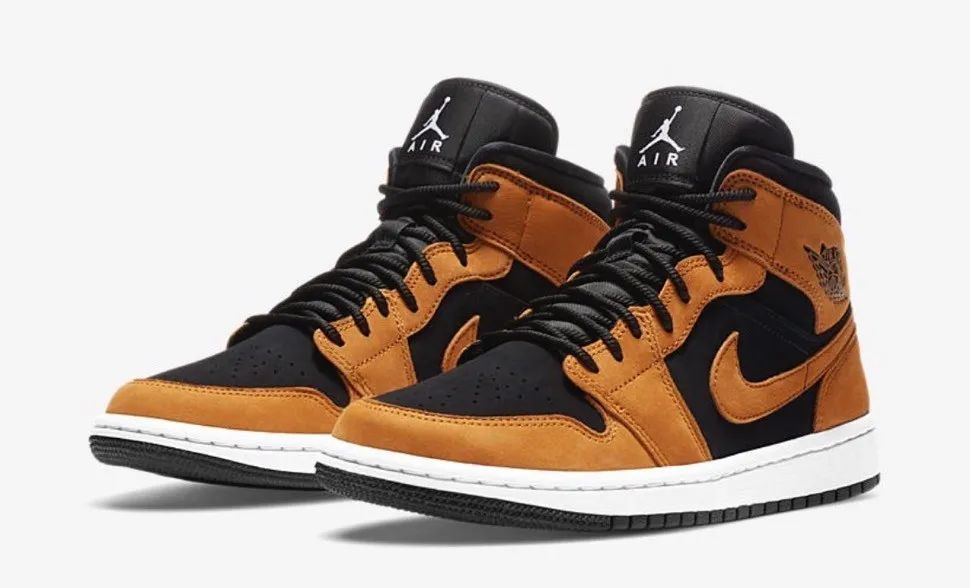 秋季的专属限定小麦色!aj1 mid "wheat" 帅气登场!