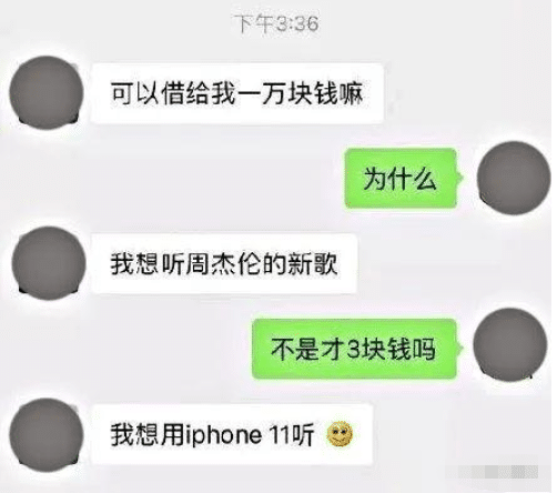 在嗎,可以借我一萬塊錢嗎?