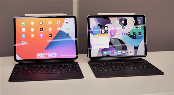ipad air4对比ipad pro(左边为ipad pro,右边是ipad air4)