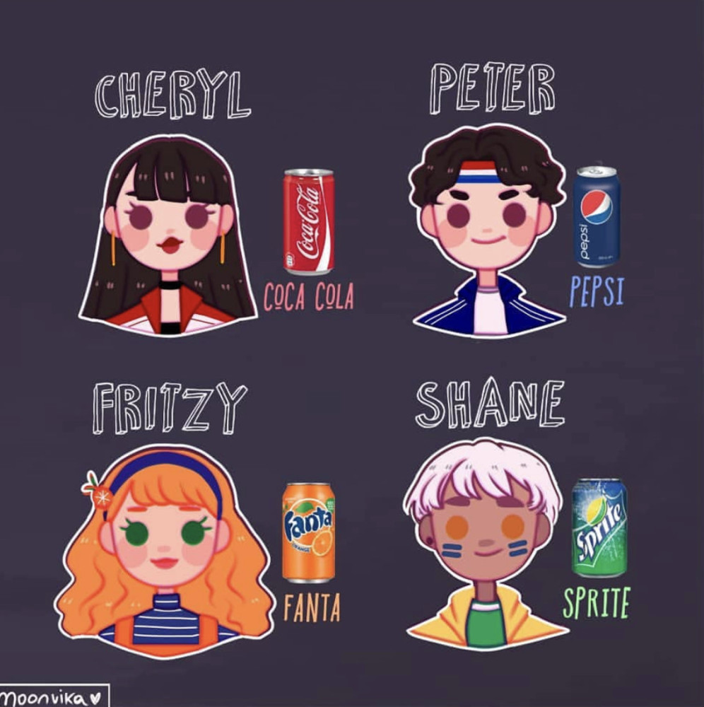 国外画师眼中的汽水拟人化芬达无敌美少女可乐cp真养眼