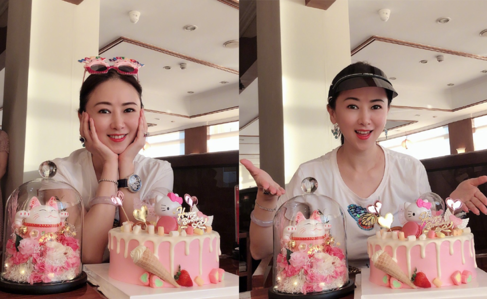 翁虹|翁虹52岁生日大秀不老颜值，老公惊喜送99朵玫瑰好甜蜜