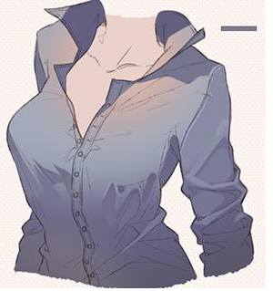 动漫女孩那一夜晚上衬衫怎么画