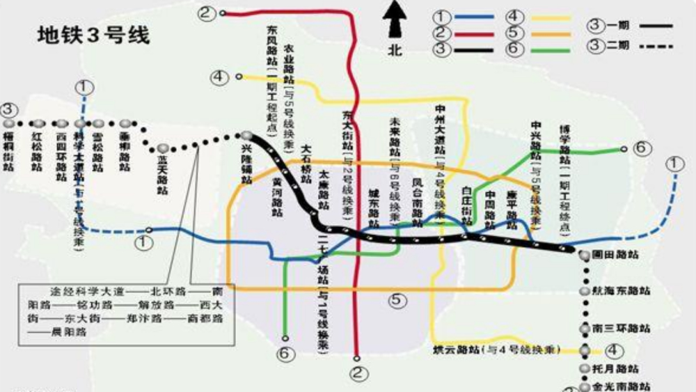 郑州正建造地铁3号线,总长255公里,全程贯通整个郑州!