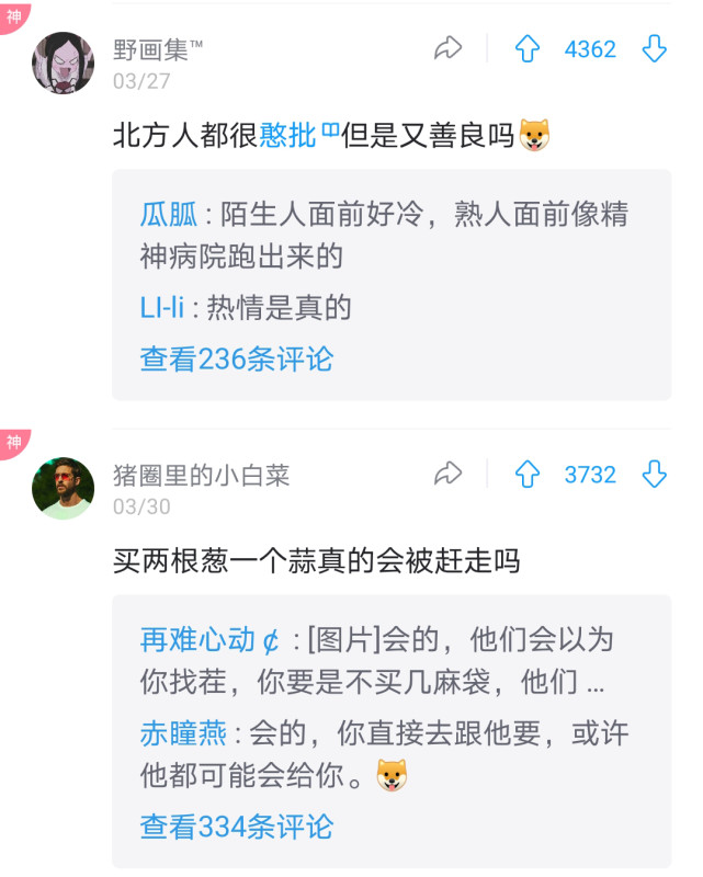 哈哈 南方人这次真的要被北方人的神评 给打败了 华夏