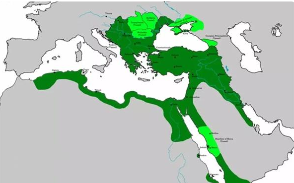 (巅峰时期的奥斯曼帝国版图)