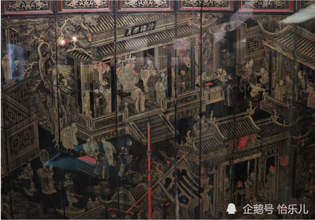 漆画|最气派的生日礼物：清乾隆描金漆画《郭子仪庆寿》寿屏