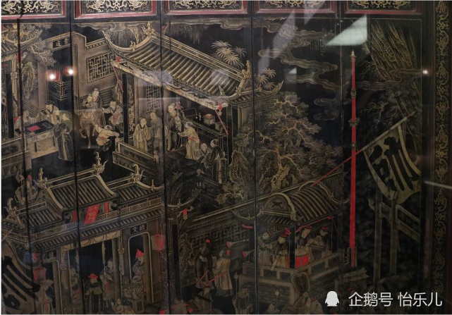 漆画|最气派的生日礼物：清乾隆描金漆画《郭子仪庆寿》寿屏