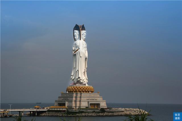 南山海上观音圣像高108米,迄今为止世界上最高观音像,抗风抗浪