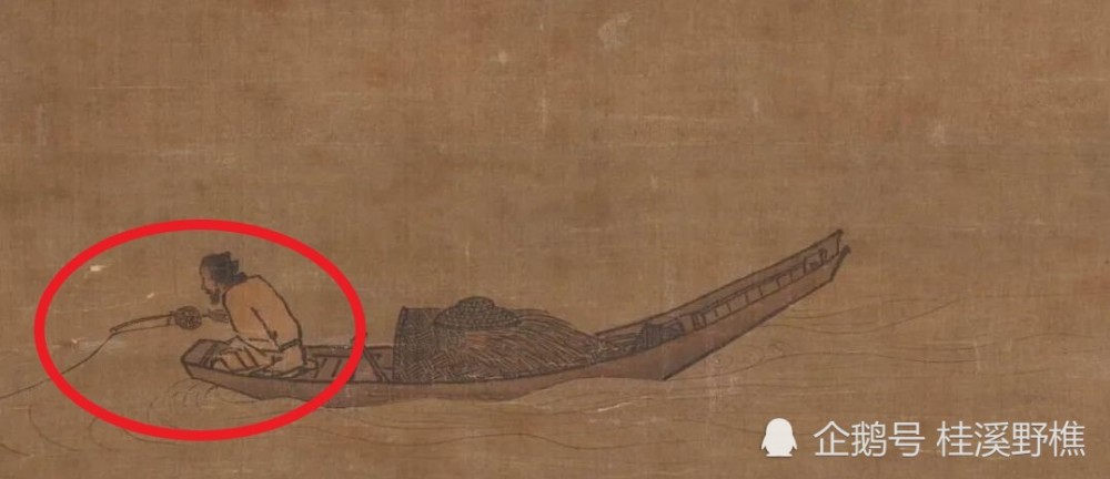 国画|国画中的人物船舟点景，画中的点睛之笔，放大20倍后很有趣味