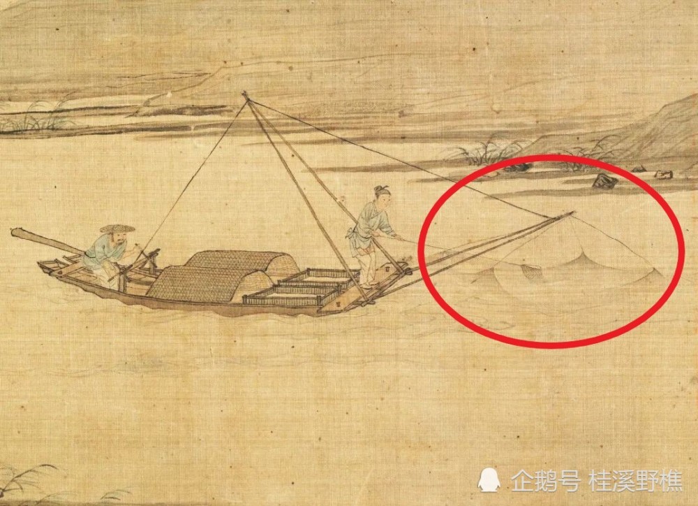 国画|国画中的人物船舟点景，画中的点睛之笔，放大20倍后很有趣味