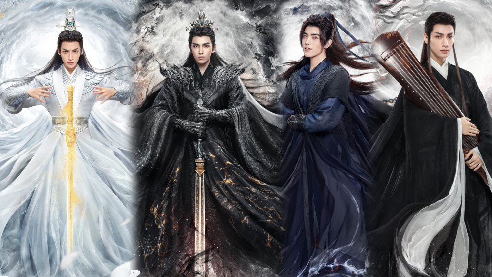 罗云熙皓衣行造型神似润玉定妆照网游感十足远不如琉璃