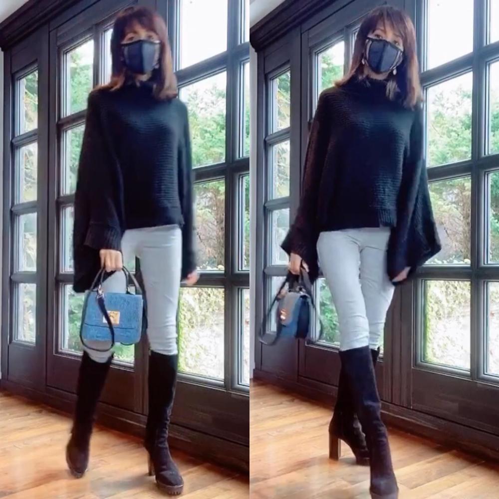 工藤静香|50岁工藤静香晒照，蝴蝶衫搭长靴秀长腿；木村拓哉街头拍画报，夫妻很潮