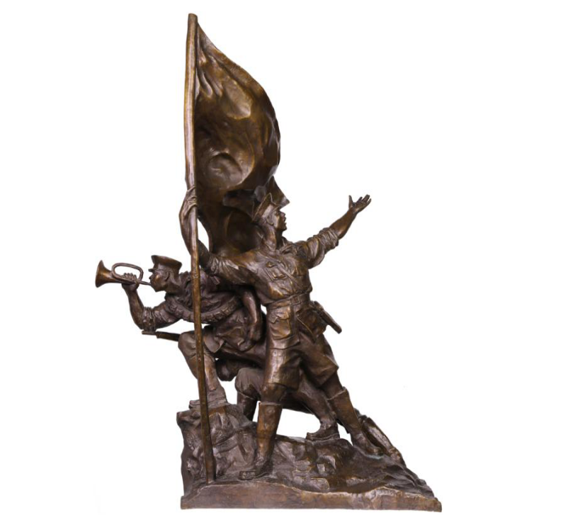 《军旗升起》建军雕塑广场起义雕塑稿之一 孙伟 2016年 高87.5cm 青铜