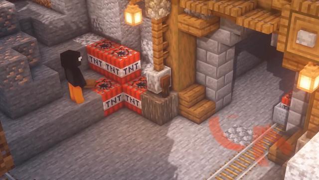 我的世界矿洞顶级玩法放一堆tnt让熊孩子无法靠近