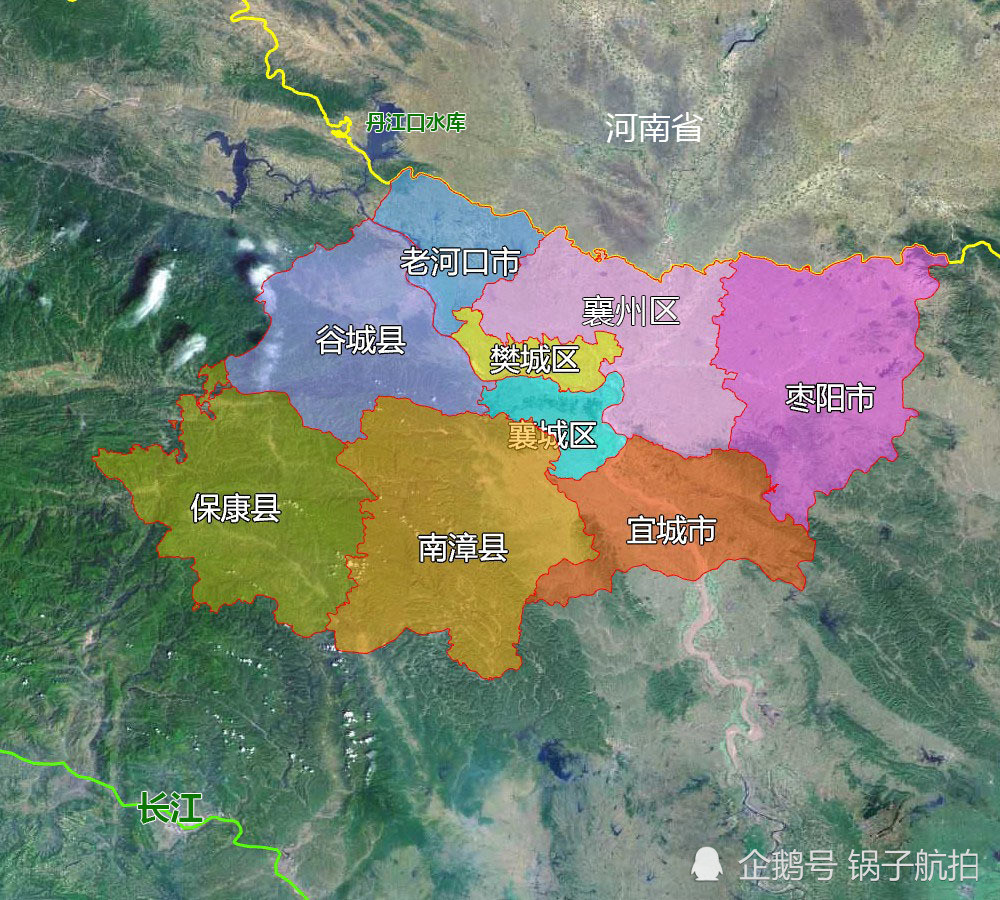 11張地形圖快速瞭解湖北省襄陽市轄的9個區縣市