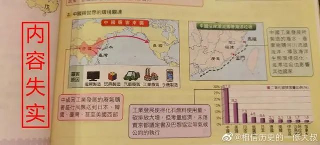 台湾初中地理讲义多处抹黑大陆民进党必自食 仇中 恶果 腾讯新闻