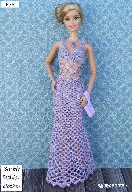 芭比娃娃|孩子玩旧了的芭比娃娃，用零线钩了几件华丽的裙子改造，竟大受欢迎！