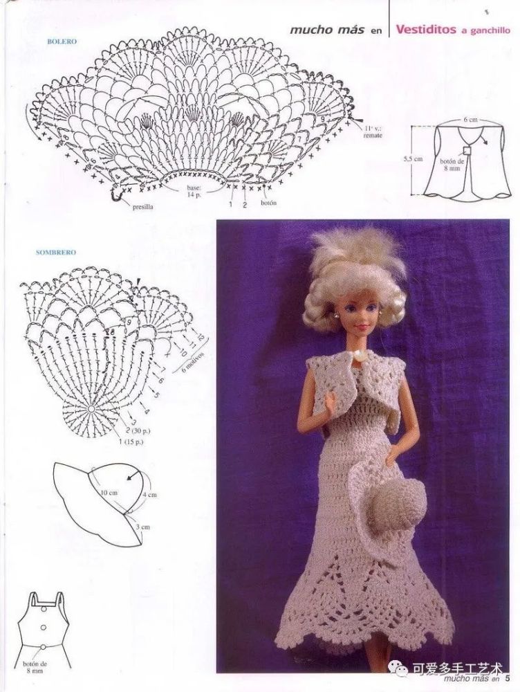 芭比娃娃|孩子玩旧了的芭比娃娃，用零线钩了几件华丽的裙子改造，竟大受欢迎！