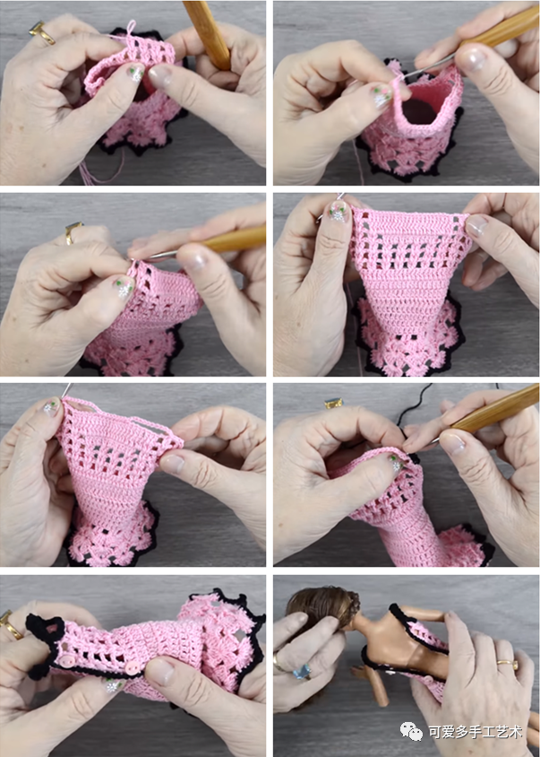 芭比娃娃|孩子玩旧了的芭比娃娃，用零线钩了几件华丽的裙子改造，竟大受欢迎！