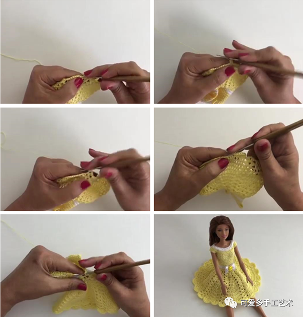 芭比娃娃|孩子玩旧了的芭比娃娃，用零线钩了几件华丽的裙子改造，竟大受欢迎！