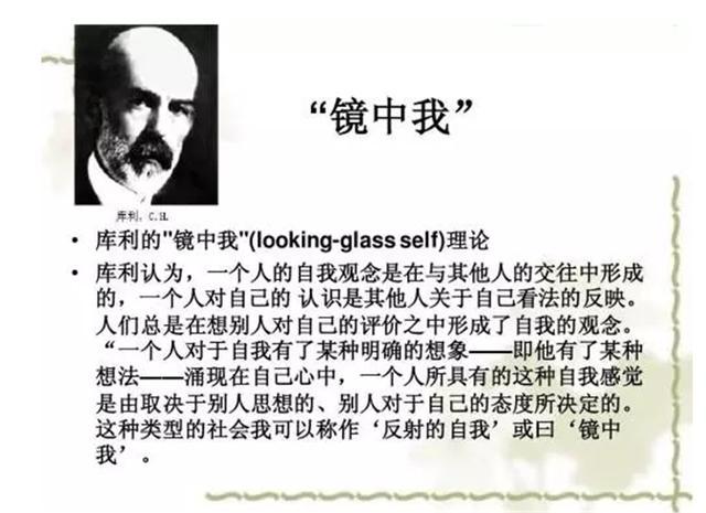 "镜中我效应"理论是由美国社会学家 查尔斯·霍顿·库利在1902年提出