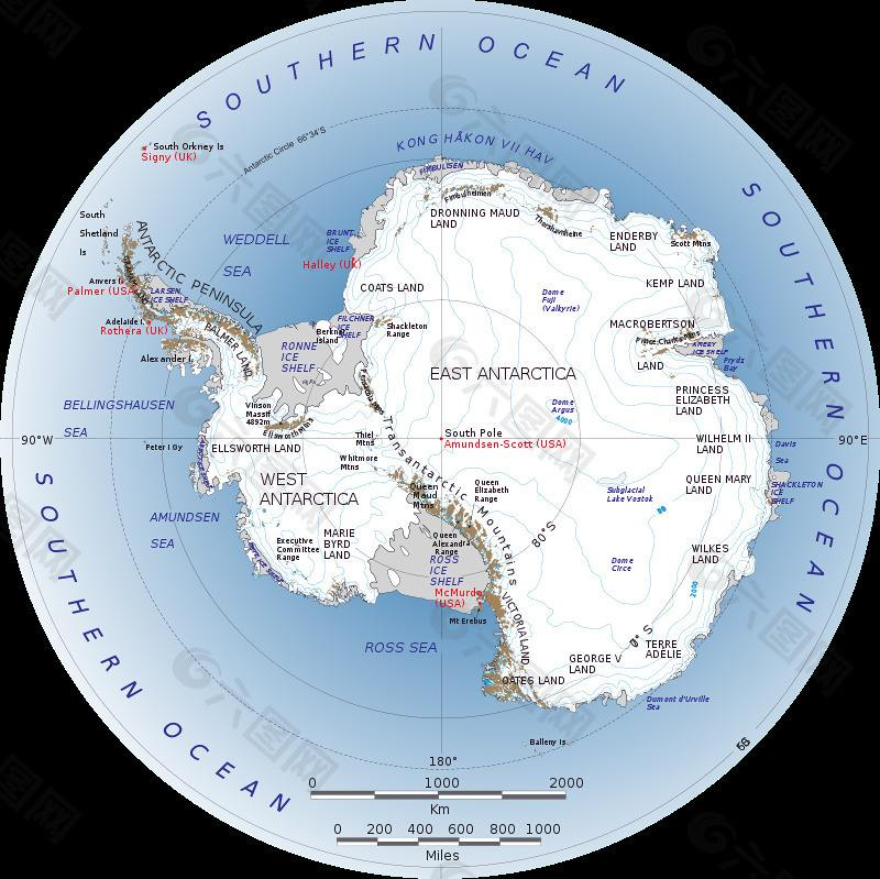 如果南极洲所有的冰都被融化了哪些国家会被水完全淹没