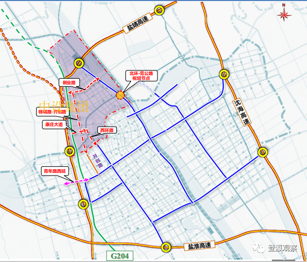 鹽城優化城北路網打鹽城新高架