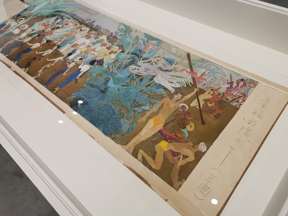 首都机场壁画"泼水节"手稿亮相,北京民生现代美术馆开启常设展_腾讯