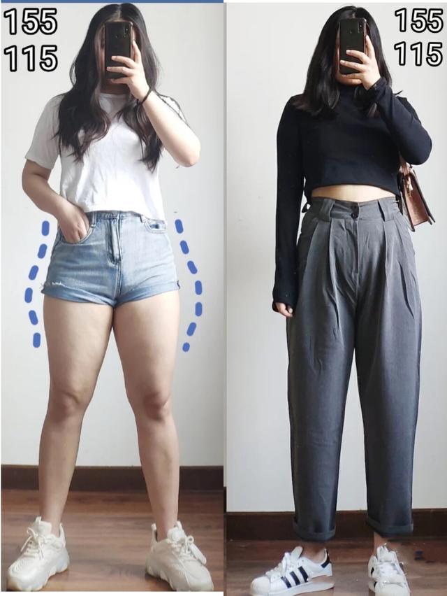 身高155cm体重115斤梨形身材博主矮胖姑娘秋天怎么穿好看?