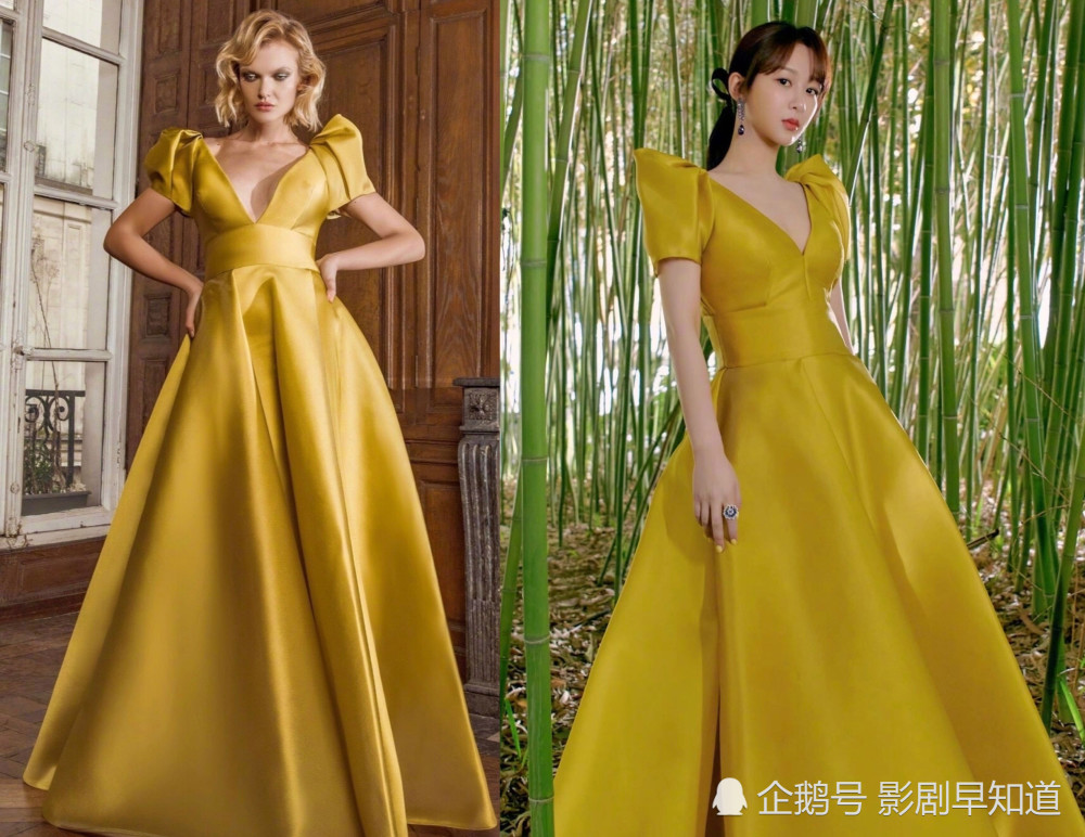 杨紫|杨紫首次提名百花奖惜败，芥黄色礼服视觉显胖，生图胜在表情自然
