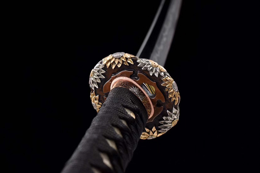 精雕鎏金鎏银铜装武士刀-鬼舞妖刀_腾讯新闻