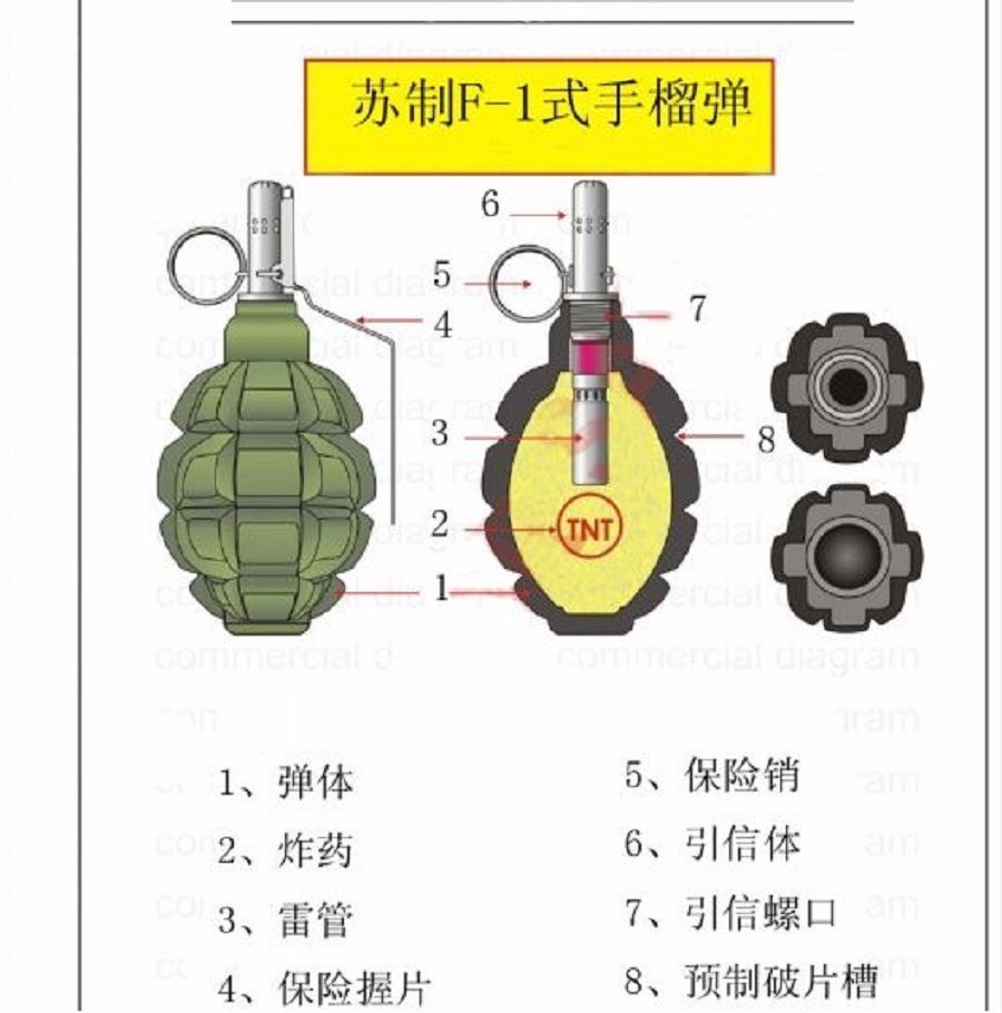 同样是一枚手榴弹,你能分得清,哪个是进攻式,哪个是防御型?