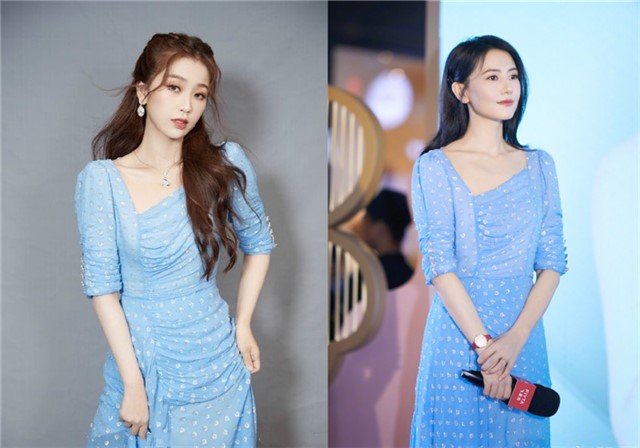 高圆圆|25岁虞书欣撞衫41岁高圆圆，活泼可爱与温婉高雅风格差太大