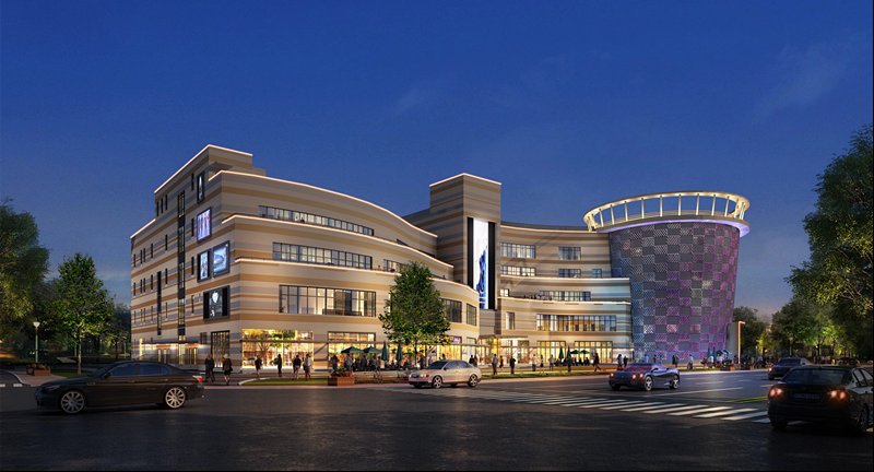 夜景效果图除此之外,还与周围其他商业建筑遥相呼应,创造出浓郁的