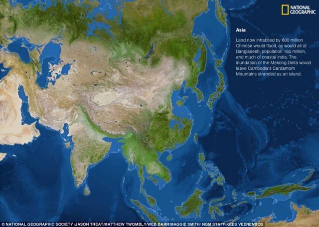 海岸线|如果南极洲所有的冰都融化了，哪些国家会完全被水淹没？看完后明白了！
