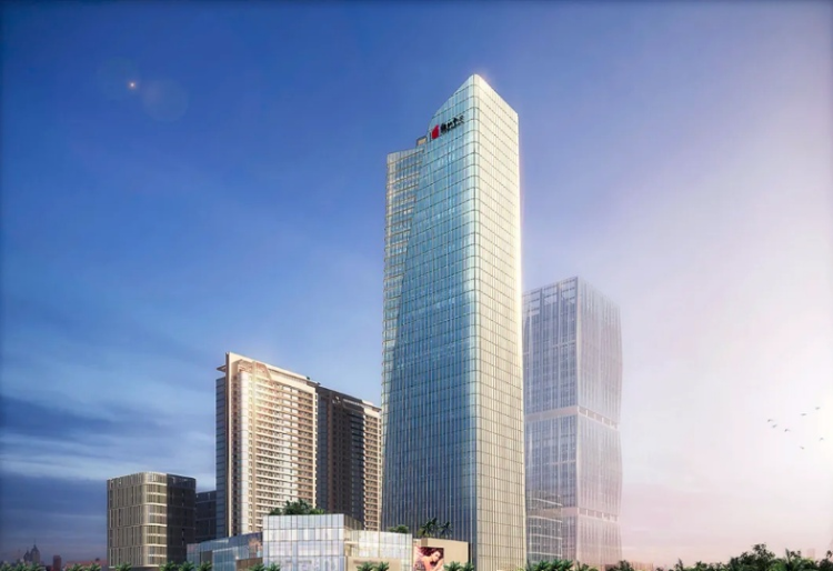 深汕绿地中心211米摩天城市综合体冲出地面