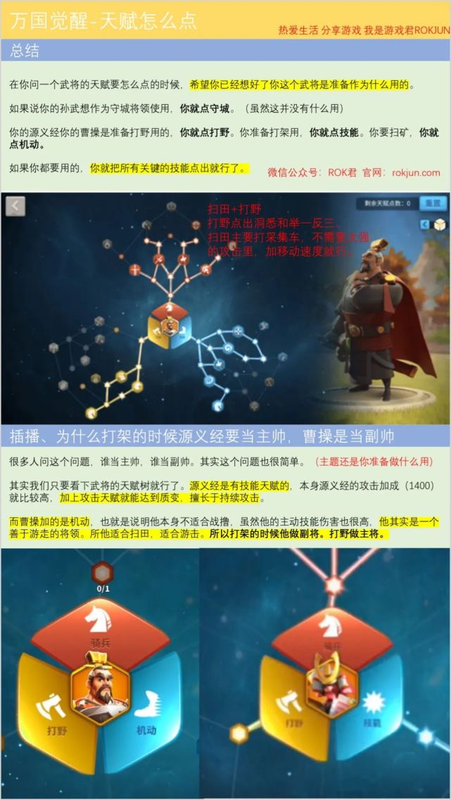 《万国觉醒》看一遍懂得所有武将天赋点法