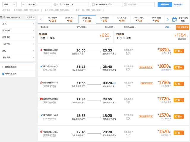 成都|国庆大假成都有多“热”？让一张机票告诉你