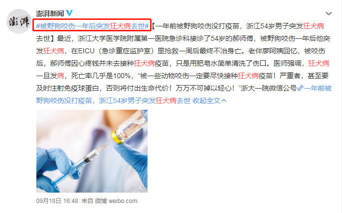 狂犬病毒|狂犬病致死率几乎100％！请让狂犬病在此结束！