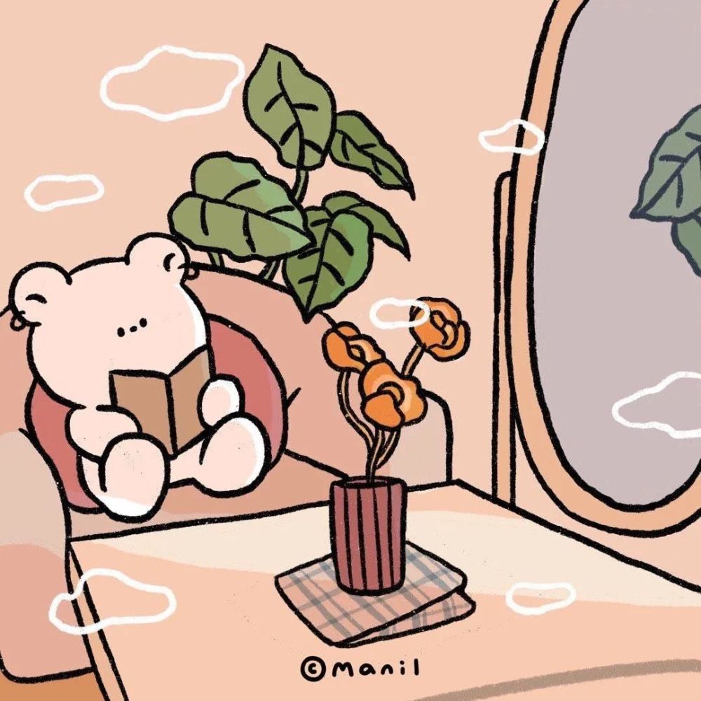manil"今日分享完毕 说一句晚安"今日分享一组 ins小熊插画背景