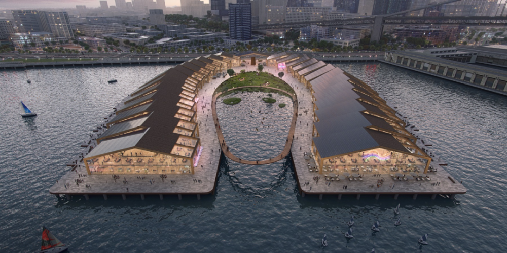 英国鬼才建筑师新作:旧金山滨水空间,漂浮的"u"