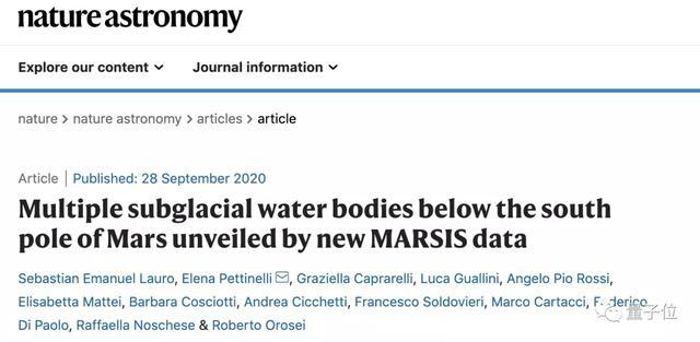 火星|火星上真的有液态水？欧洲科学家新发现登上《自然·天文学》