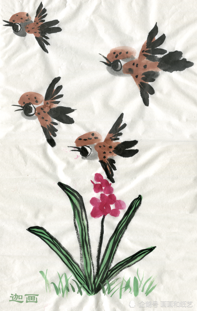 五岁孩子的趣味国画