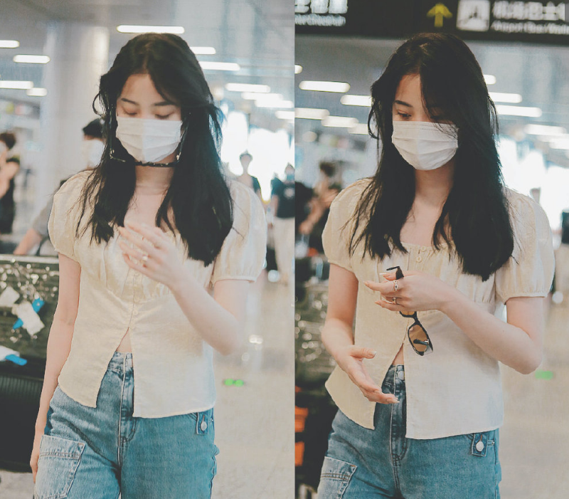 欧阳娜娜最近胖上瘾了,宽松上衣都能被挤烂,这腰简直没眼看_腾讯新闻