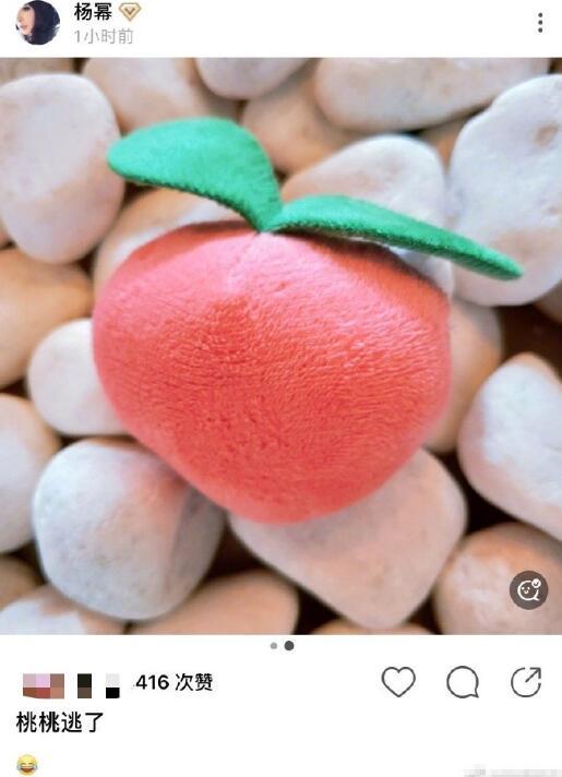 杨幂|杨幂2.8元水蜜桃胸针丢了，发博太有梗：桃桃逃了，勤俭节约令人圈粉