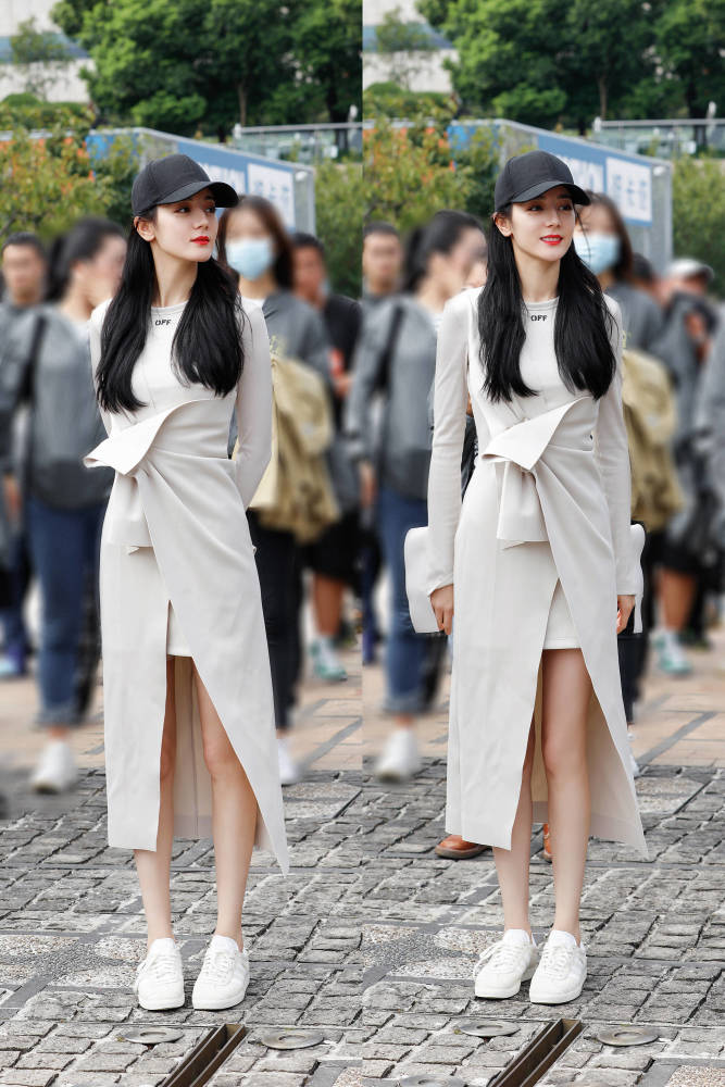 迪丽热巴|热巴新戏开机！穿学院风套装少女感满满，与杨洋同框两人配一脸