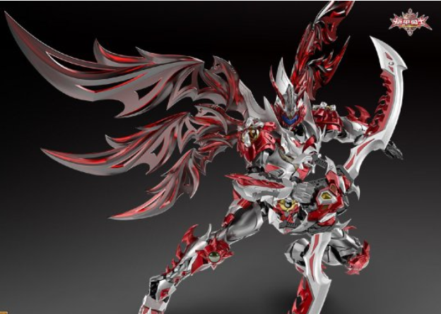 铠甲勇士初代被官方魔化炎龙侠化身六翼恶魔帝皇侠红色披风霸气侧漏